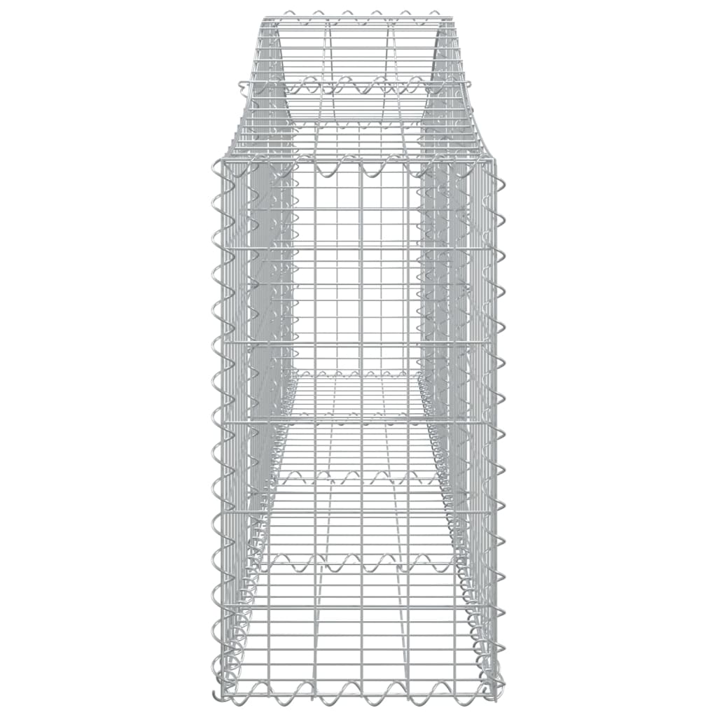 vidaXL arkveida gabiona grozi, 5 gb., 200x30x60/80 cm, cinkota dzelzs