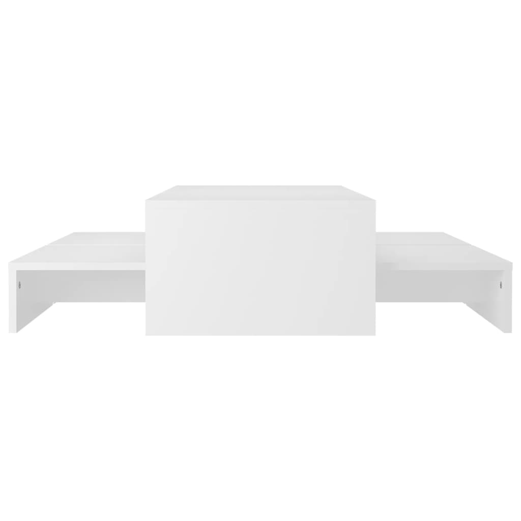 vidaXL kafijas galdiņu komplekts, 100x100x26,5 cm, balta