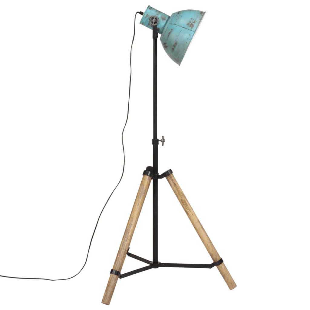 vidaXL grīdas lampa, 25 W, bružāti zila, 75x75x90-150 cm E27