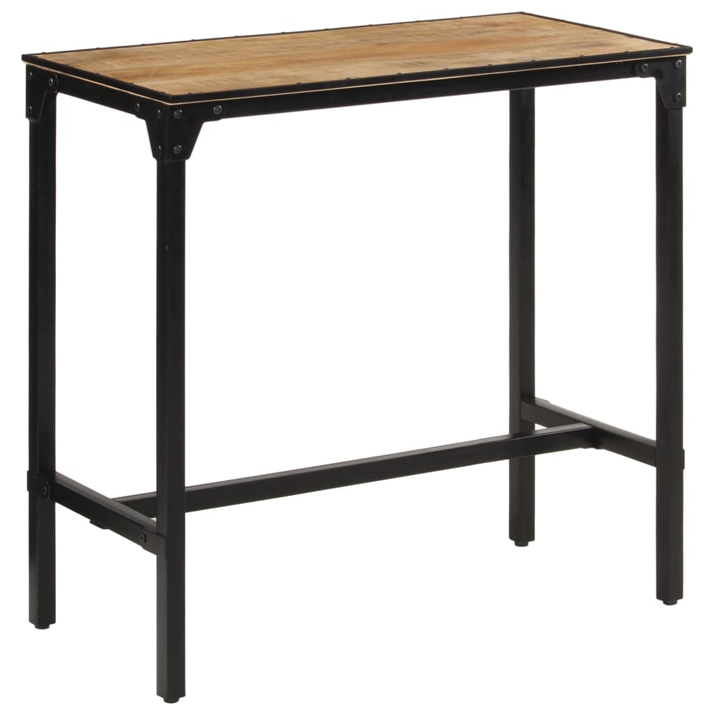 vidaXL bāra galds, 110x55x107 cm, neapstrādāts mango masīvkoks
