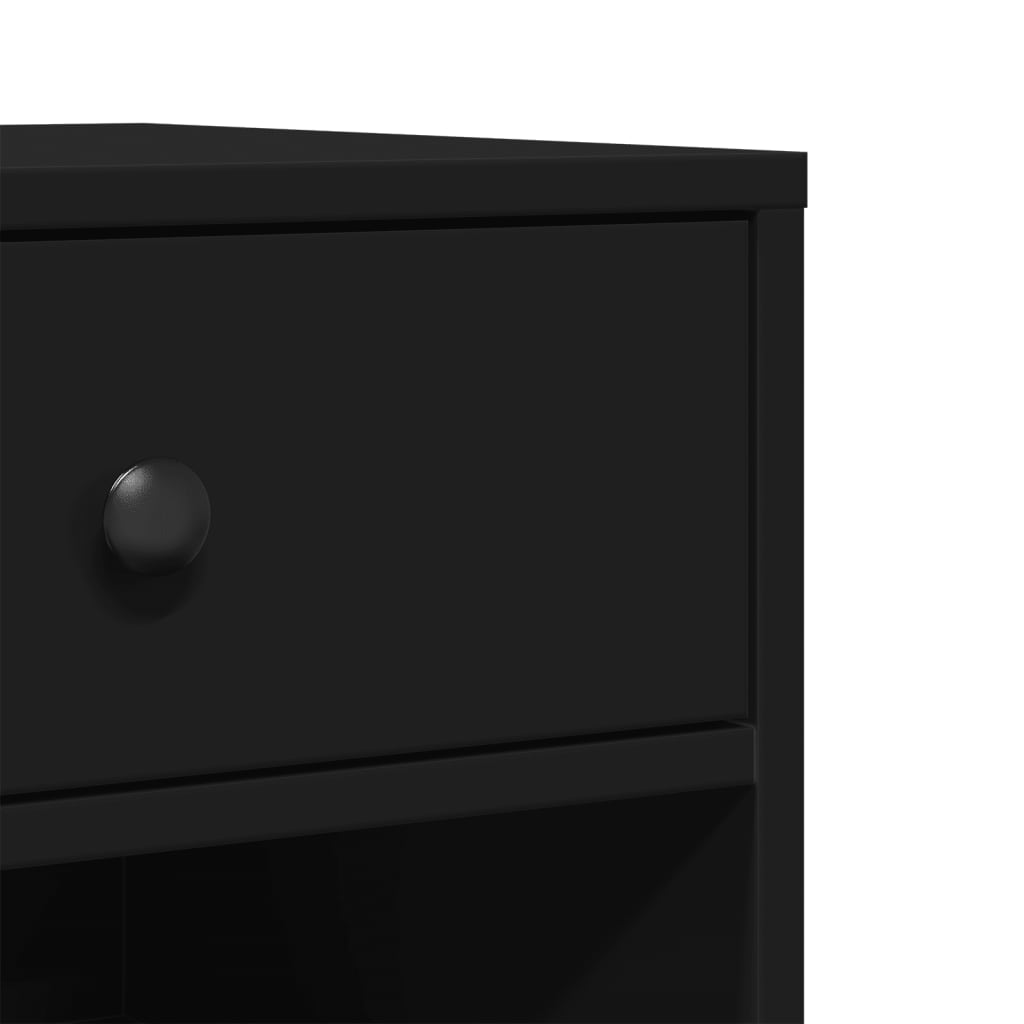vidaXL printera statīvs ar riteņiem, melns, 60x40x68,5 cm