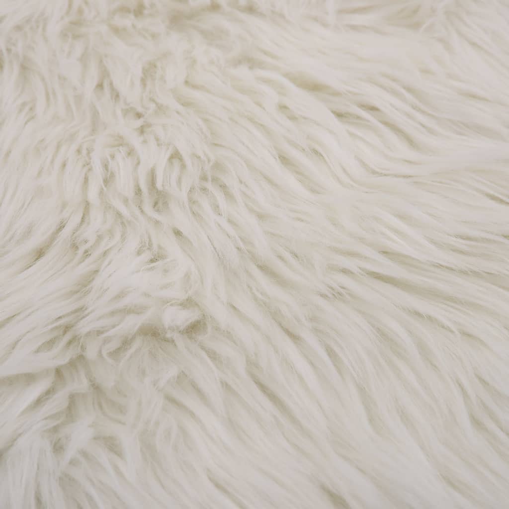 vidaXL paklājs, 60x90 cm, mākslīgā aitāda, balts