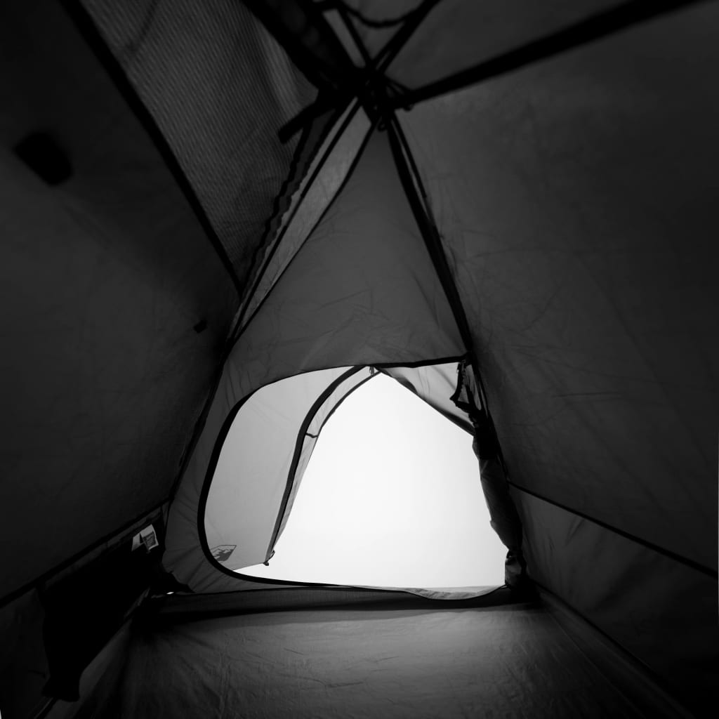 vidaXL kempinga telts 3 personām, balta, ūdensnecaurlaidīga, audums