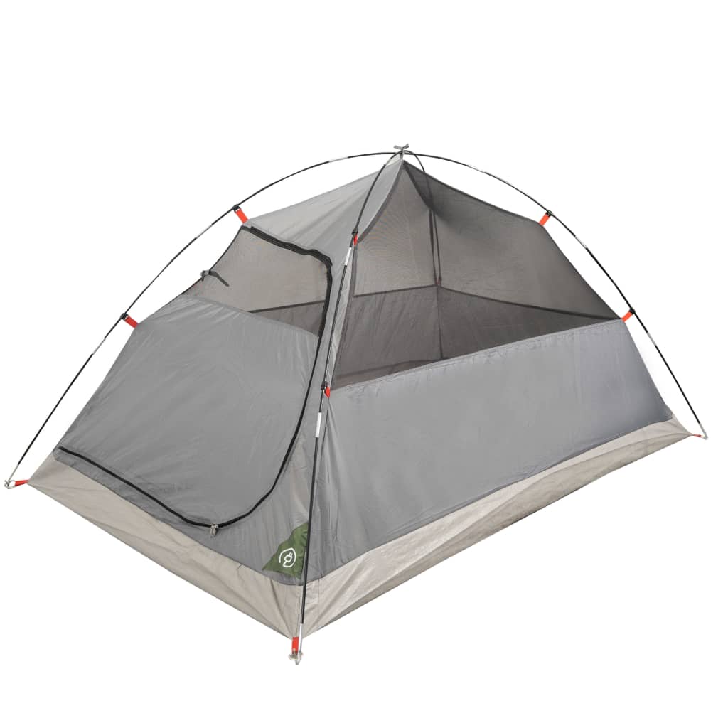 vidaXL kempinga telts 4 personām, zaļa, ūdensnecaurlaidīga
