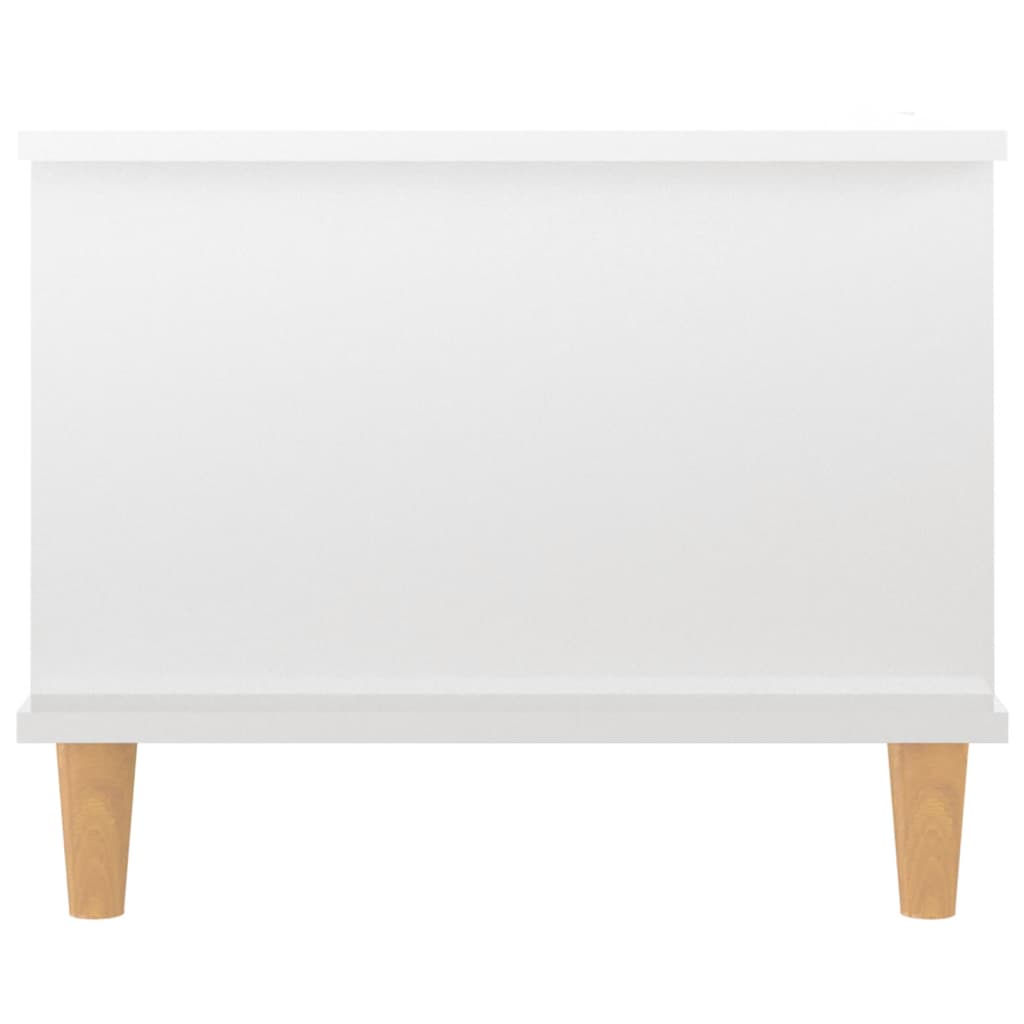 vidaXL kafijas galdiņš, spīdīgi balts, 90x50x40 cm, inženierijas koks