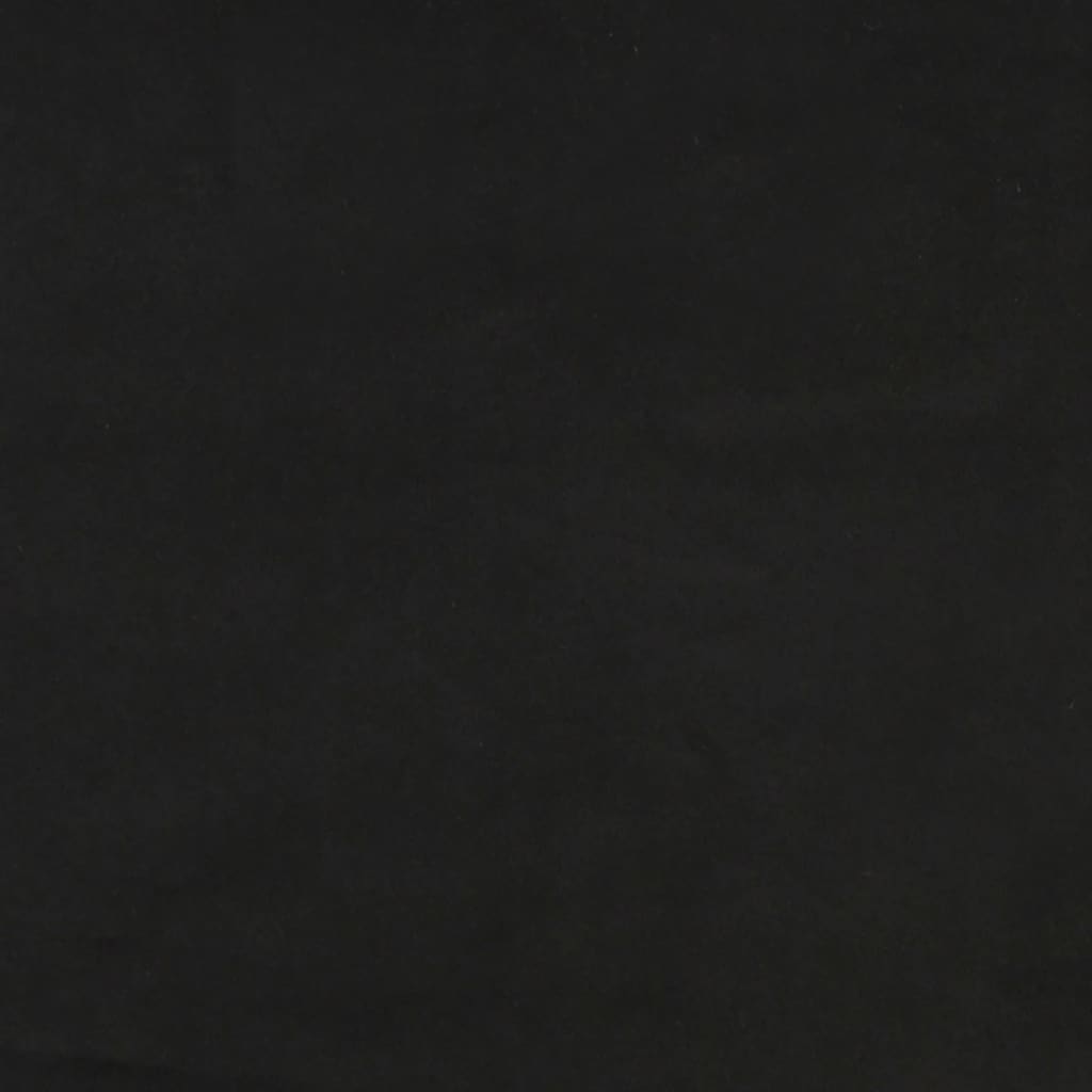 vidaXL galvgalis ar malām, melns samts, 147x23x78/88 cm