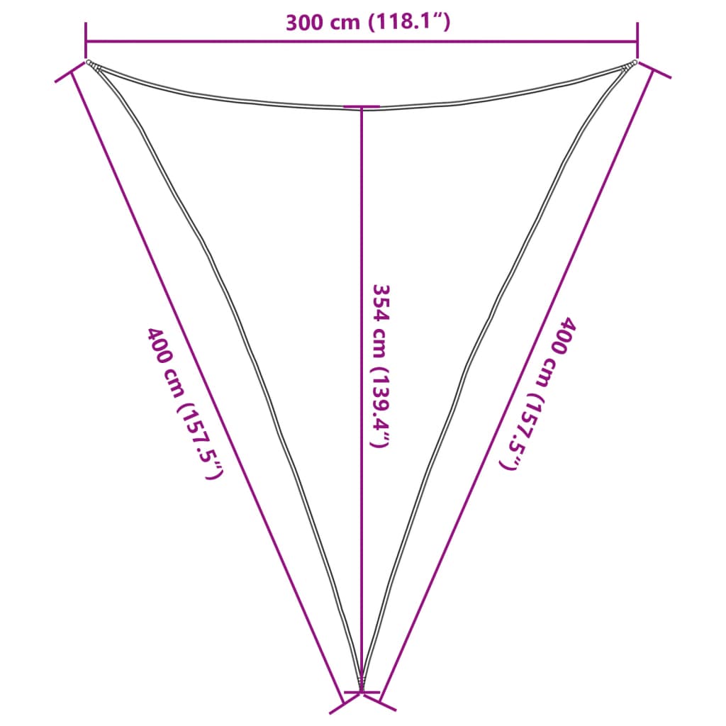 vidaXL saules aizsargs, 3x4x4 m, 100% poliesters, Oksforda audums