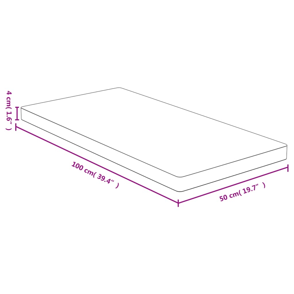 vidaXL galda virsma, 50x100x4 cm, bambuss