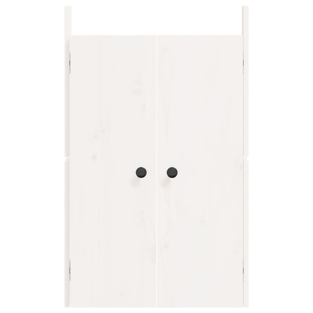 vidaXL āra virtuves durvis, baltas, 2 gab., 50x9x82 cm, priedes koks