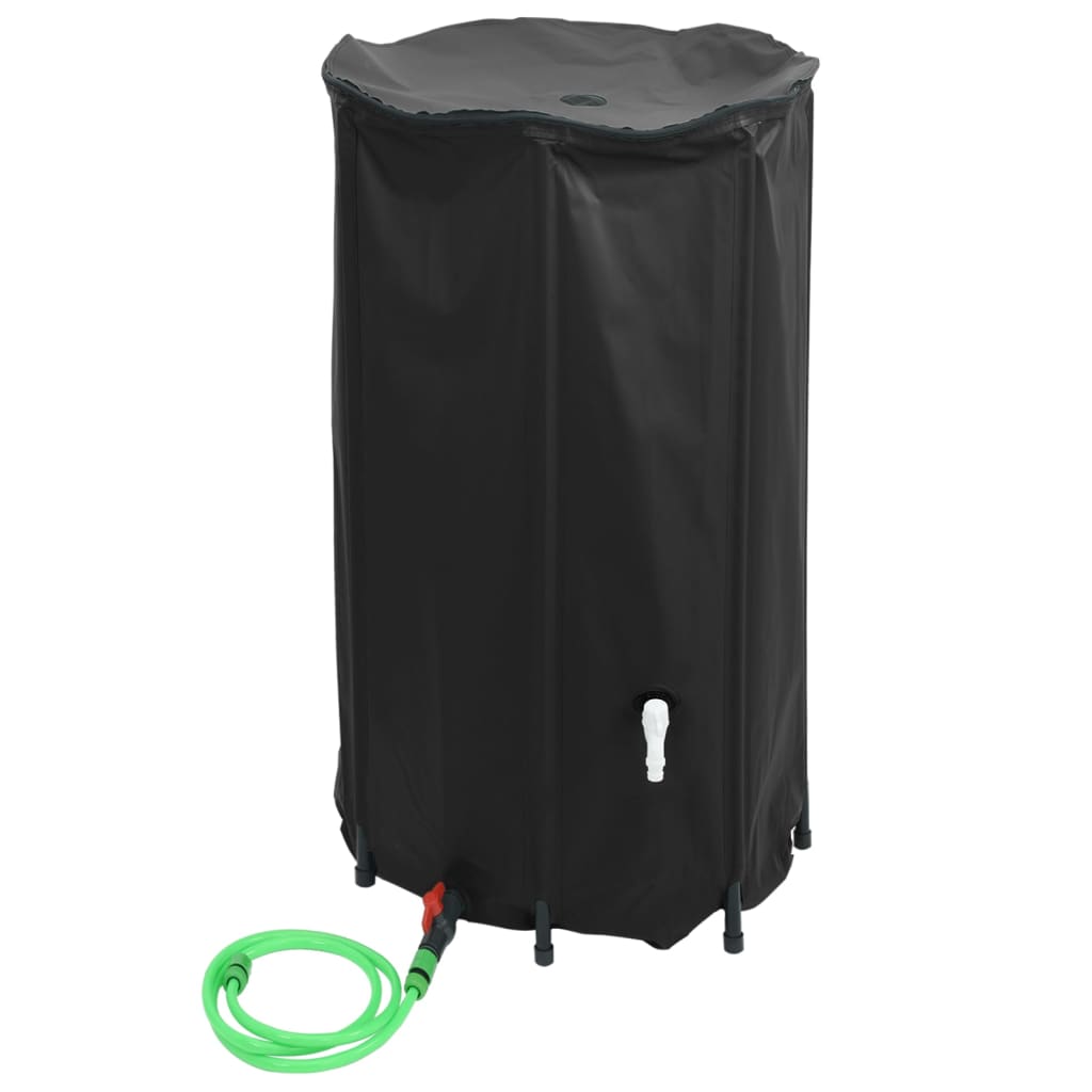 vidaXL ūdens tvertne ar krānu, saliekama, 250 L, PVC