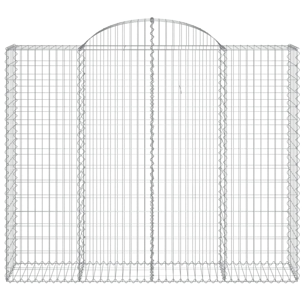 vidaXL arkveida gabiona grozi, 12gb., 200x50x160/180cm, cinkota dzelzs