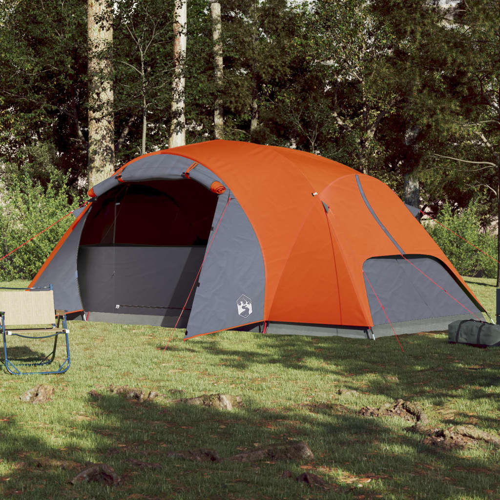 vidaXL ģimenes telts Crossvent 8 personām, oranža, ūdensnecaurlaidīga
