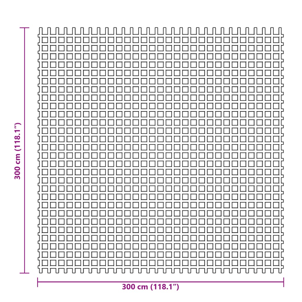 vidaXL kempinga grīdas paklājiņš, zils, 3x3 m