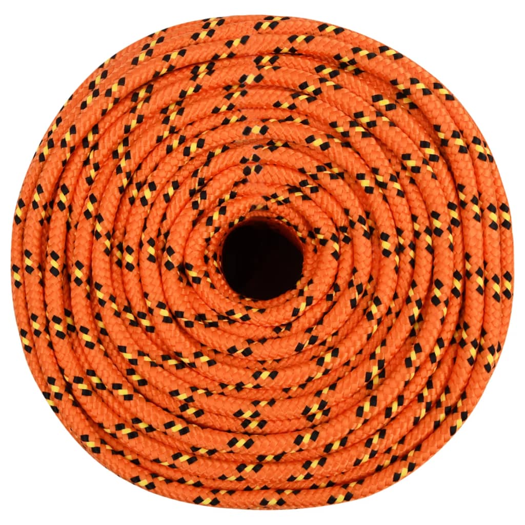 vidaXL laivu virve, oranža, 10 mm, 250 m, polipropilēns