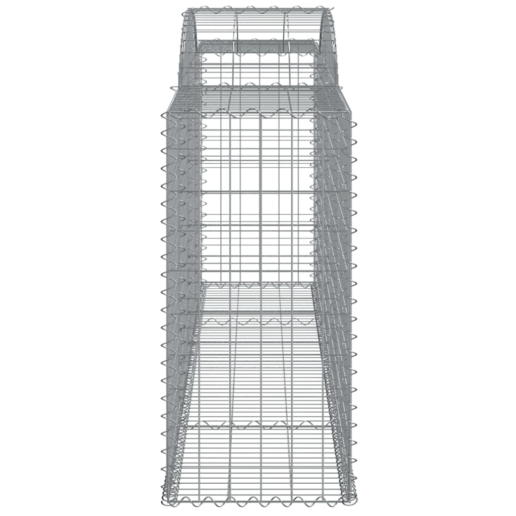 vidaXL arkveida gabiona grozi, 20gb., 300x50x100/120cm, cinkota dzelzs