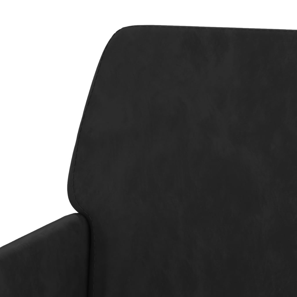 vidaXL atpūtas krēsls, melns, 62x79x79 cm, samts