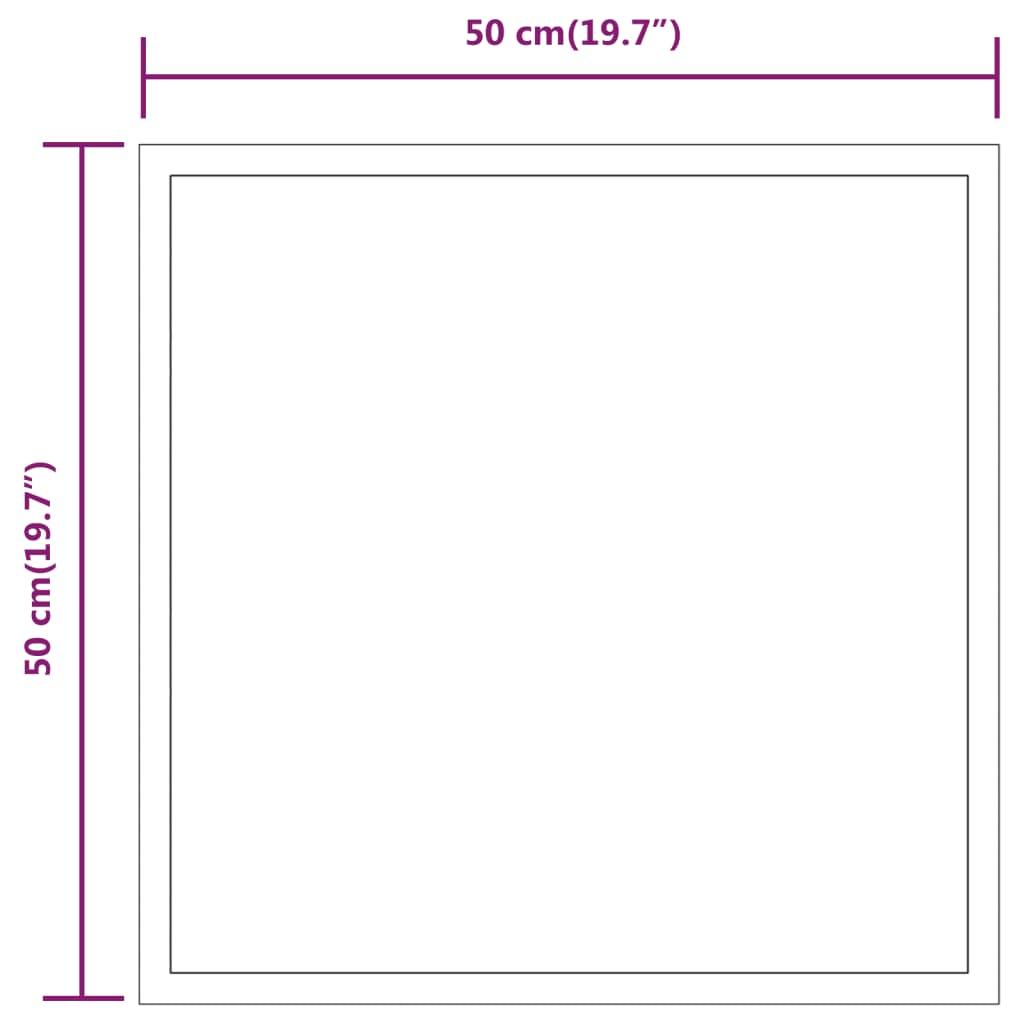 vidaXL vannasistabas spogulis ar LED, 50x50 cm