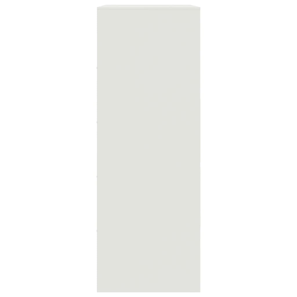 vidaXL kumode, balta, 67x39x107 cm, tērauds