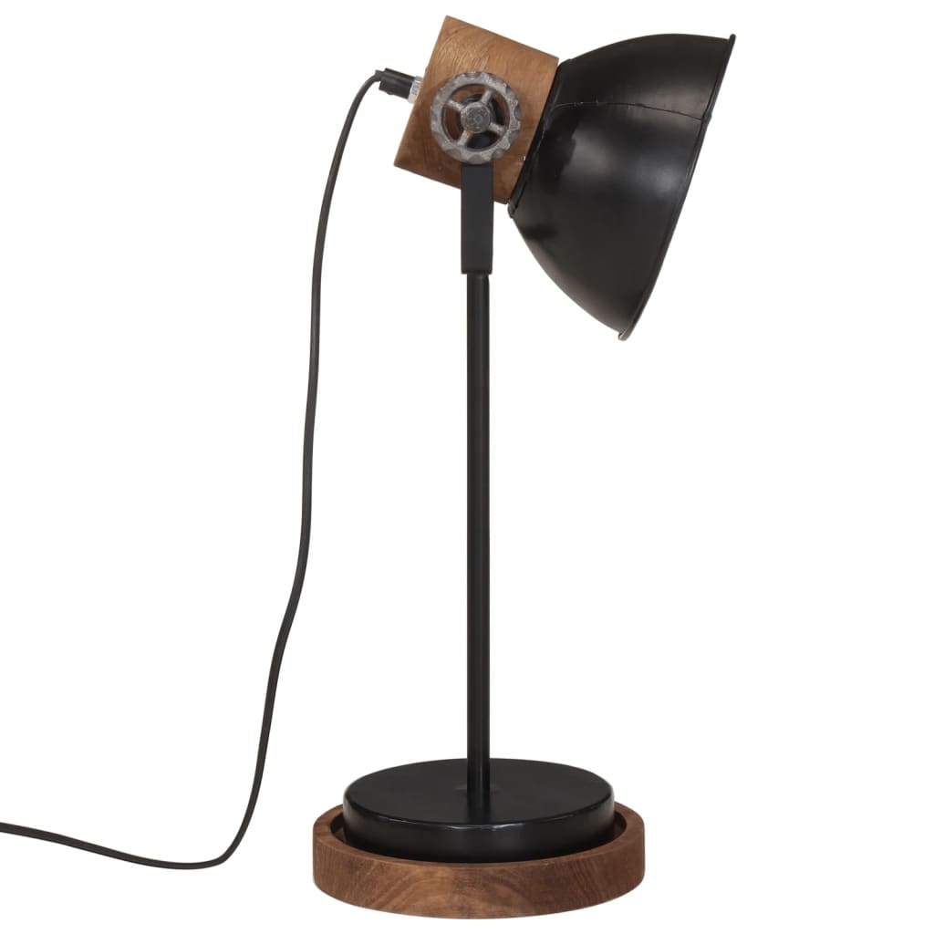 vidaXL galda lampa, 25 W, melna, 17x17x50 cm, E27