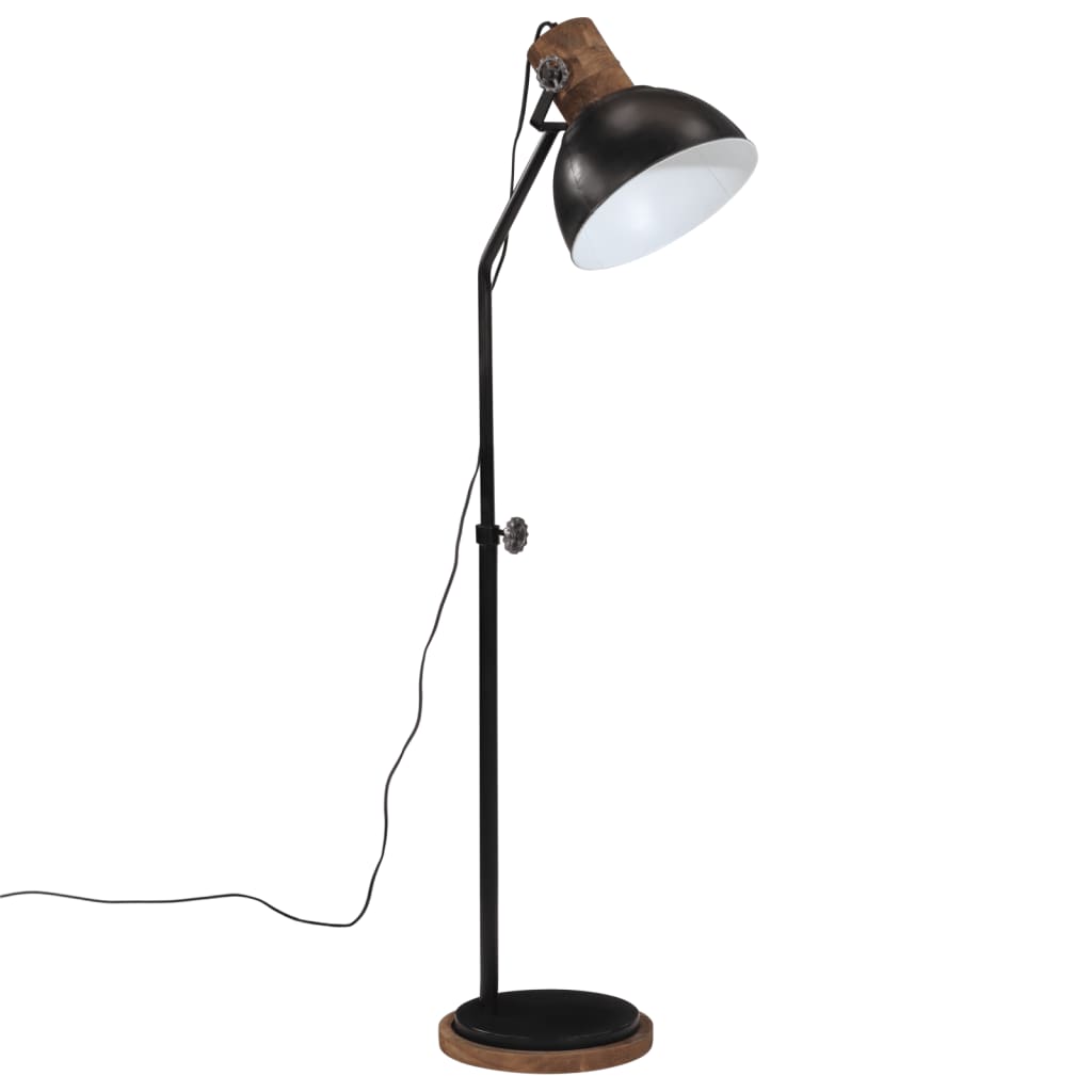vidaXL grīdas lampa, 25 W, melna, 30x30x100-150 cm, E27
