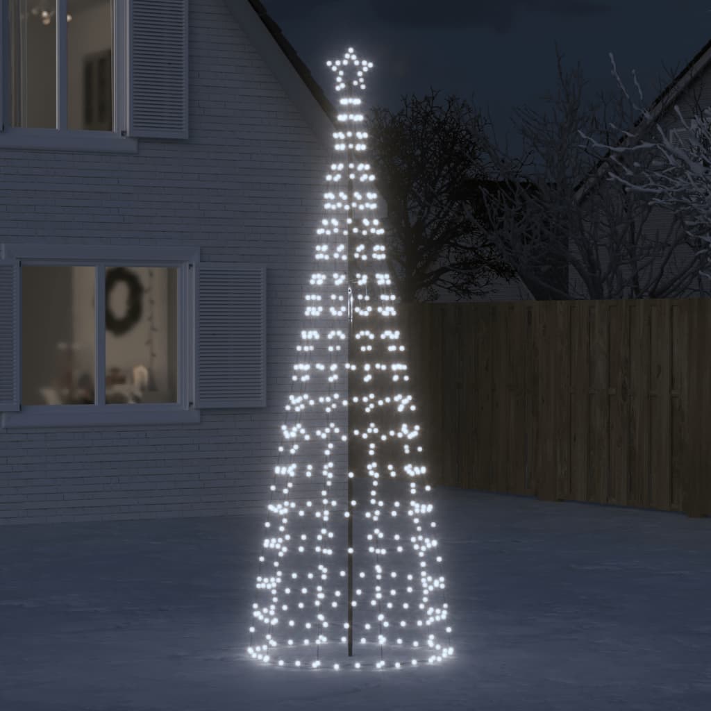 vidaXL Ziemassvētku eglītes dekorācija, 570 LED, vēsi baltas, 300 cm