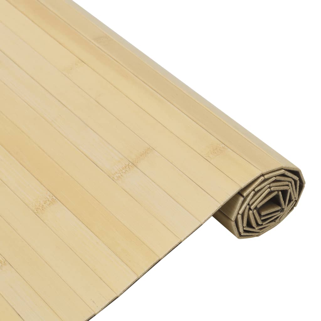 vidaXL paklājs, taisnstūra forma, dabīga krāsa, 100x500 cm, bambuss
