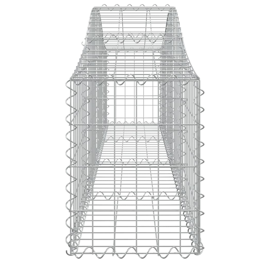 vidaXL arkveida gabiona grozi, 20 gb., 200x30x40/60 cm, cinkota dzelzs