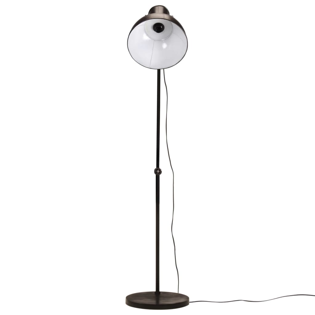 vidaXL grīdas lampa, 25 W, melna, 150 cm, E27