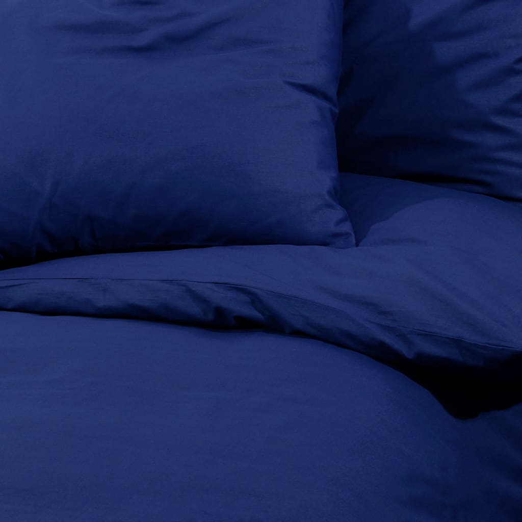 vidaXL gultasveļas komplekts, tumši zils, 220x240 cm, mikrošķiedra