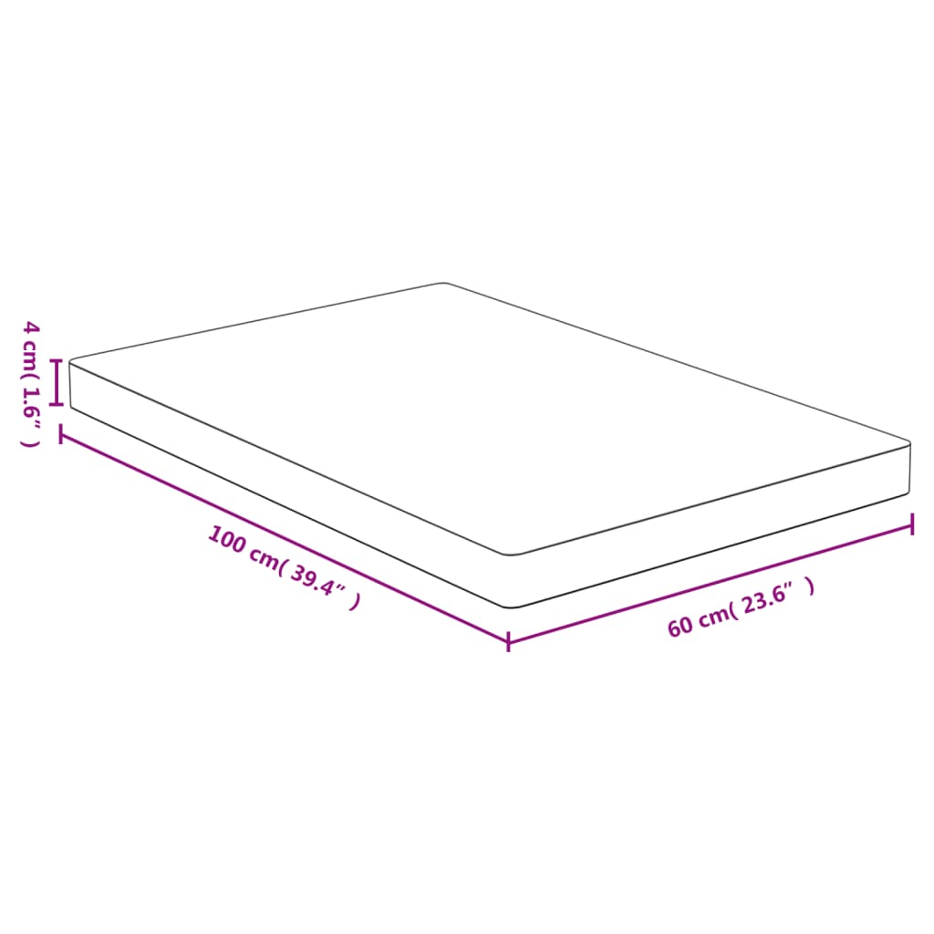 vidaXL galda virsma, 60x100x4 cm, bambuss