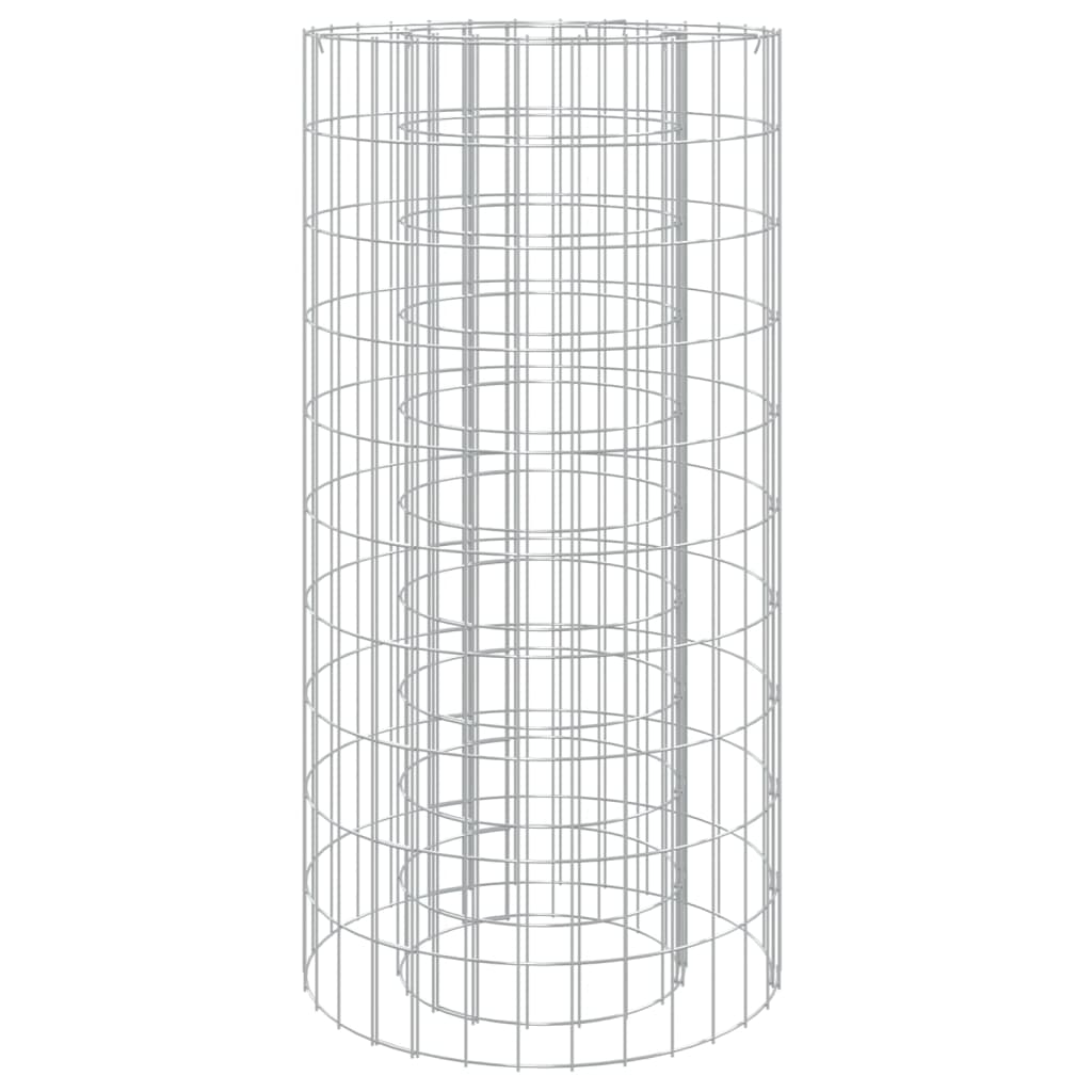 vidaXL gabiona siena ugunskuram, Ø50 cm, cinkota dzelzs