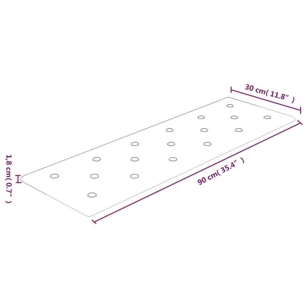 vidaXL sienas paneļi, 12 gab., pelēki, 90x30 cm, mākslīgā āda, 3,24 m²