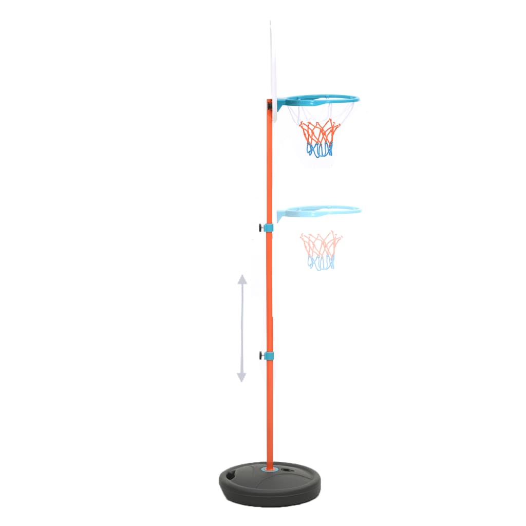 vidaXL basketbola komplekts, regulējams 133-160 cm, pārvietojams