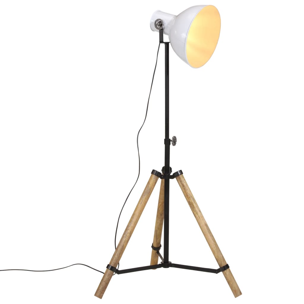 vidaXL grīdas lampa, 25 W, balta, 75x75x90-150 cm, E27