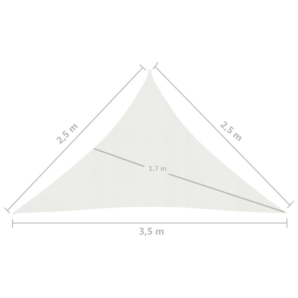 vidaXL saulessargs, 160 g/m², balts, 2,5x2,5x3,5 m, HDPE