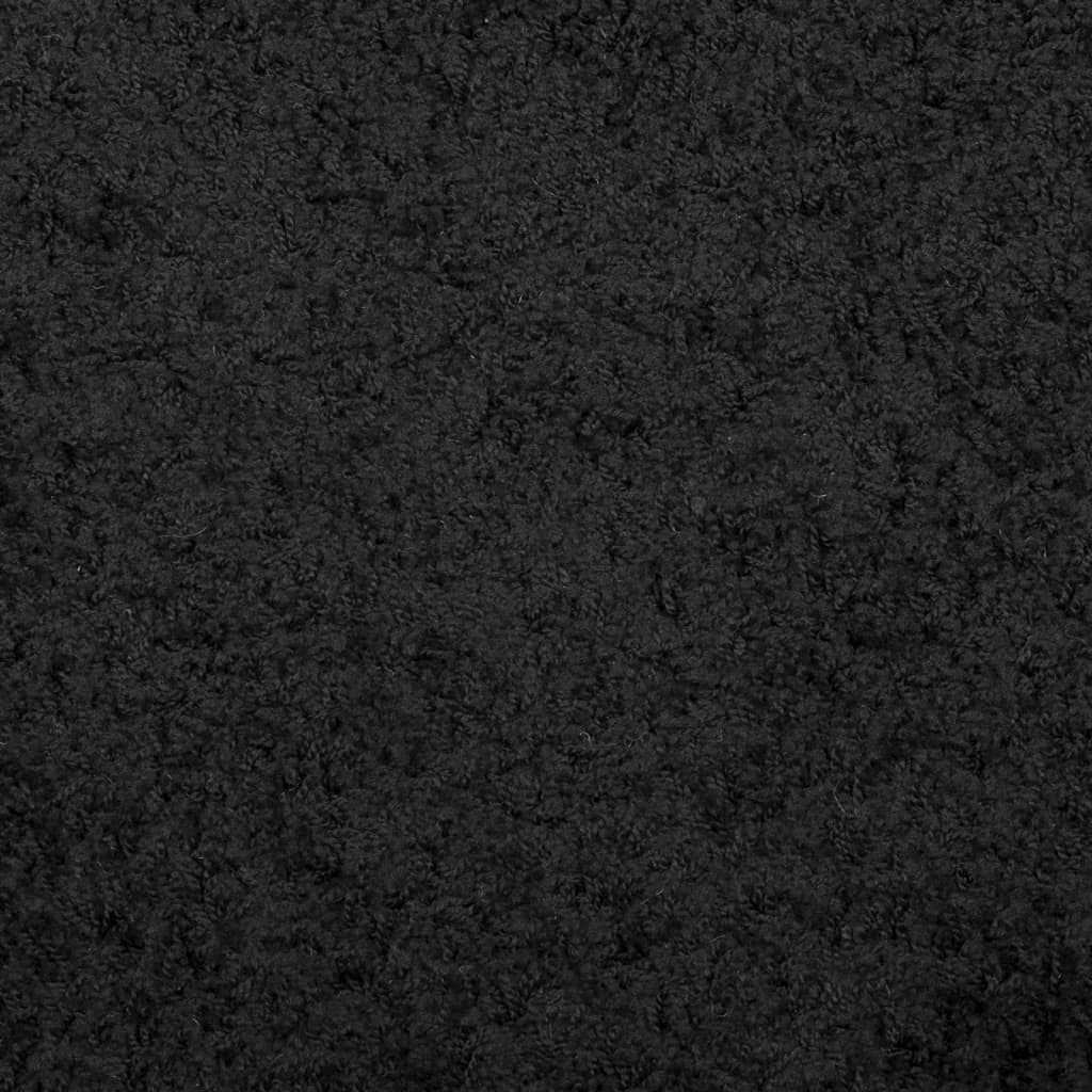 vidaXL paklājs PAMPLONA, Ø 280 cm, Shaggy, moderns, melns