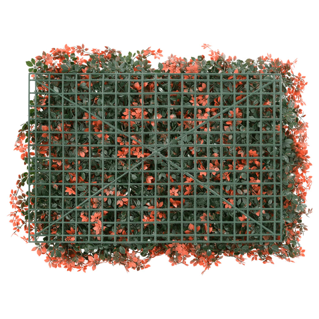  vidaXL mākslīgo kļavas lapu žogs, 24 gab., gaiši sarkans, 40x60 cm