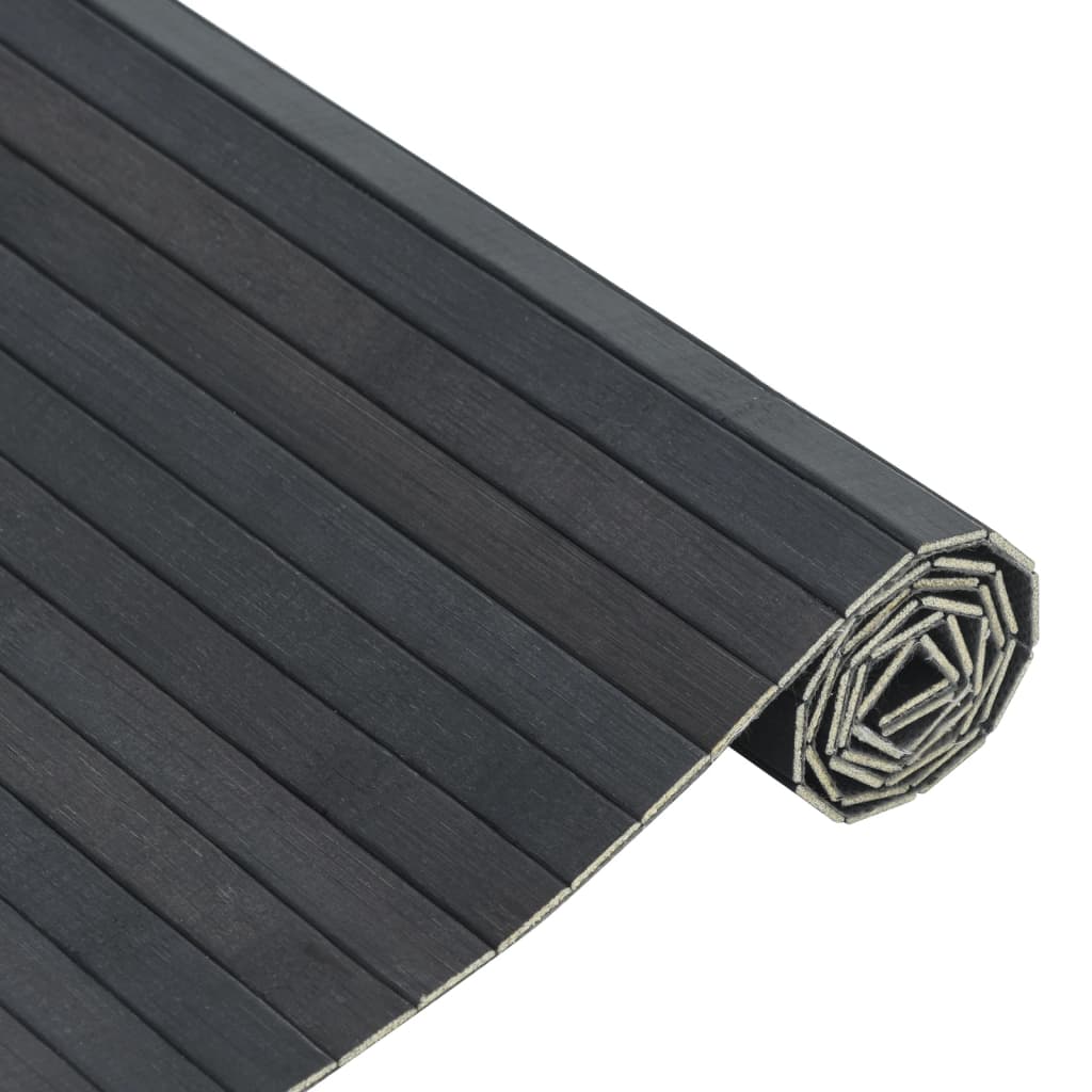 vidaXL paklājs, taisnstūra forma, pelēks, 60x400 cm, bambuss