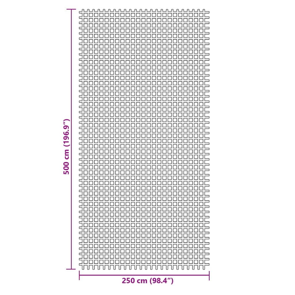 vidaXL kempinga grīdas paklājiņš, zaļš, 5x2,5 m