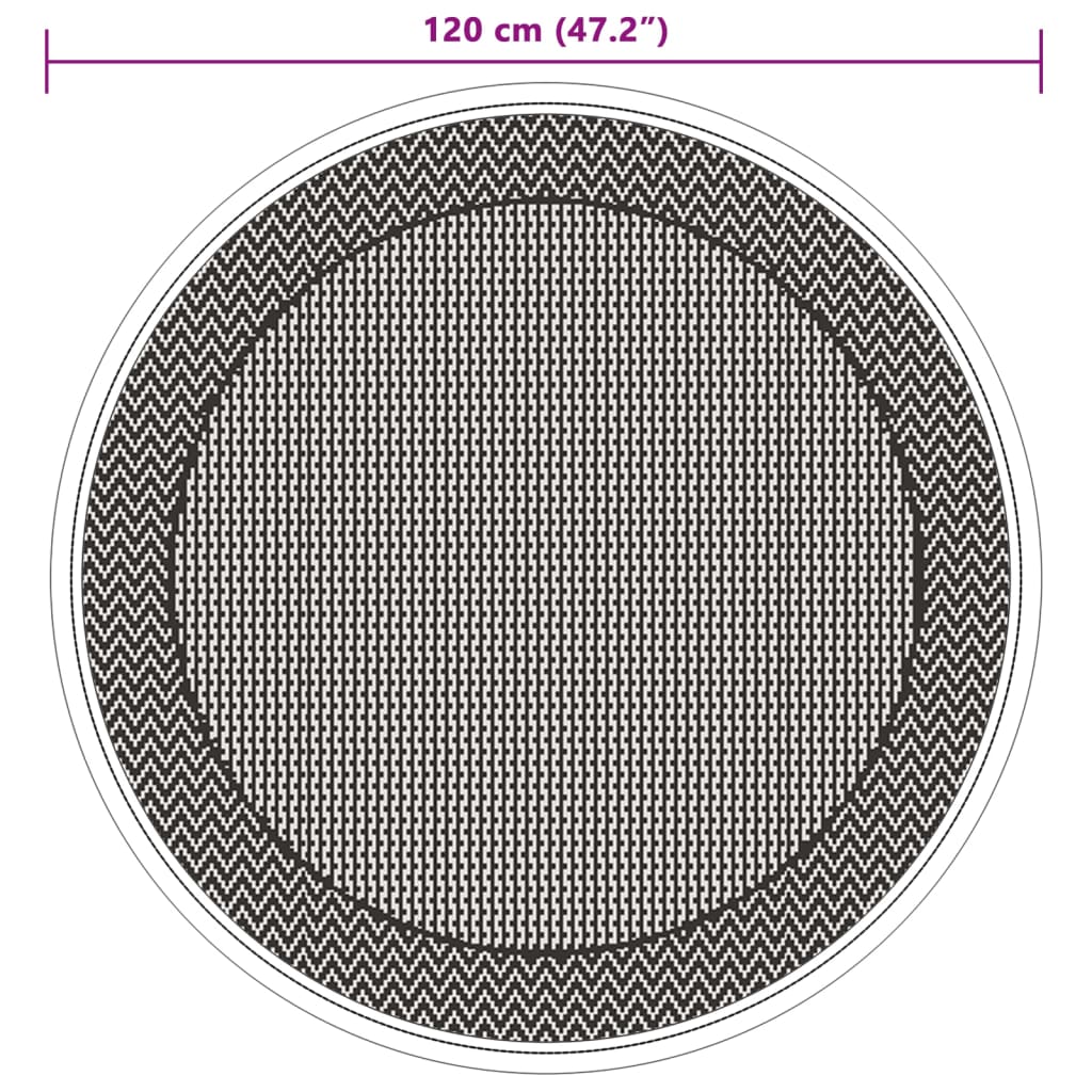 vidaXL āra paklājs, Ø120 cm, zaļš, PP