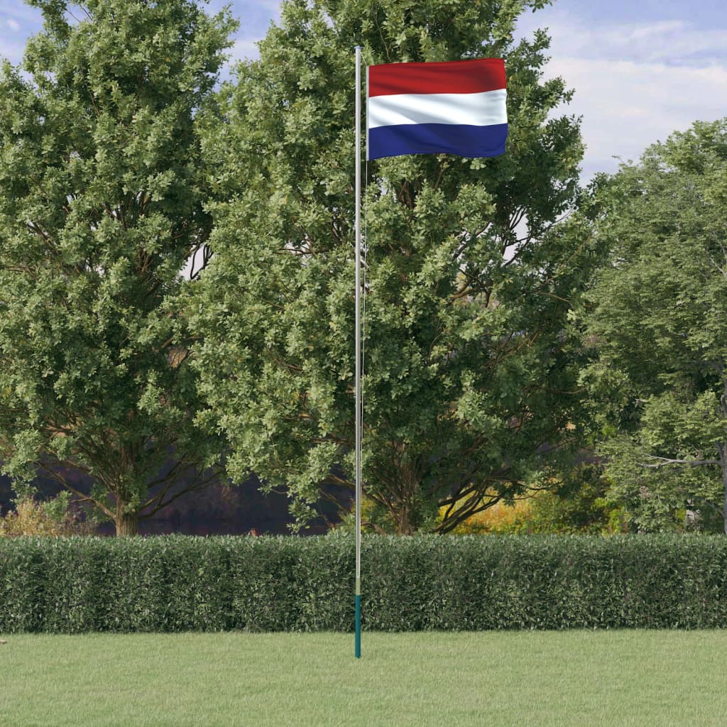 vidaXL Nīderlandes karogs un masts, 6,23 m, alumīnijs