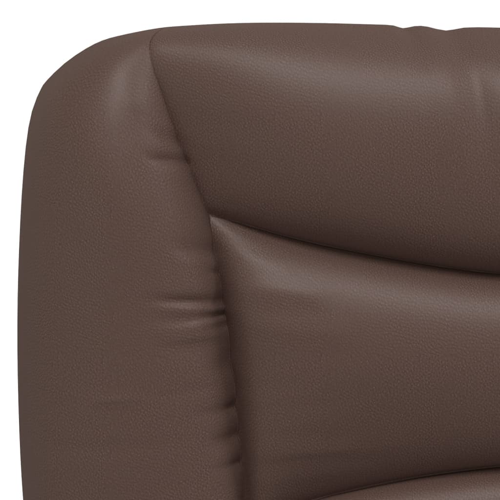 vidaXL gulta ar matraci, brūna, 100x200 cm, mākslīgā āda