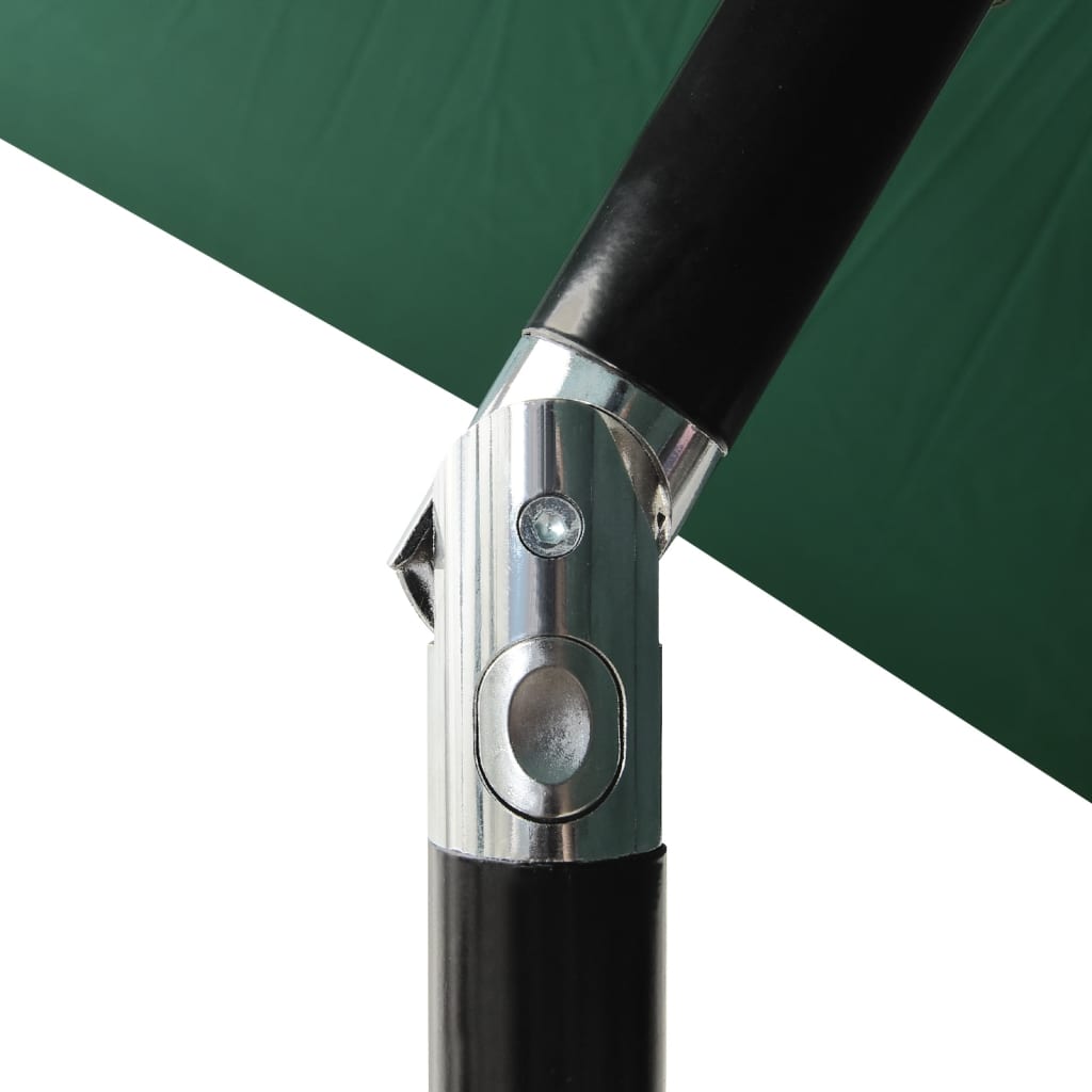 vidaXL 3-līmeņu saulessargs ar alumīnija kātu, 2 m, zaļš