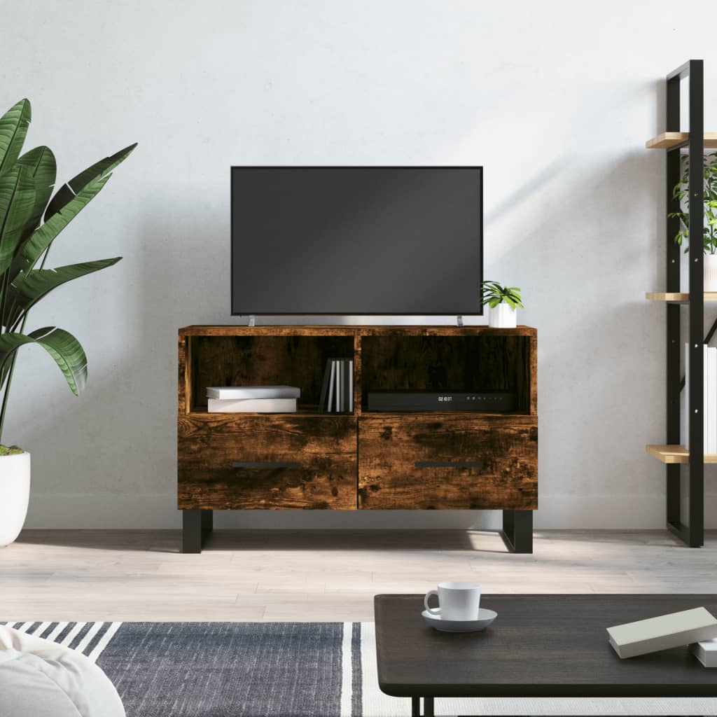 vidaXL TV skapītis, ozolkoka krāsa, 80x36x50 cm, inženierijas koks