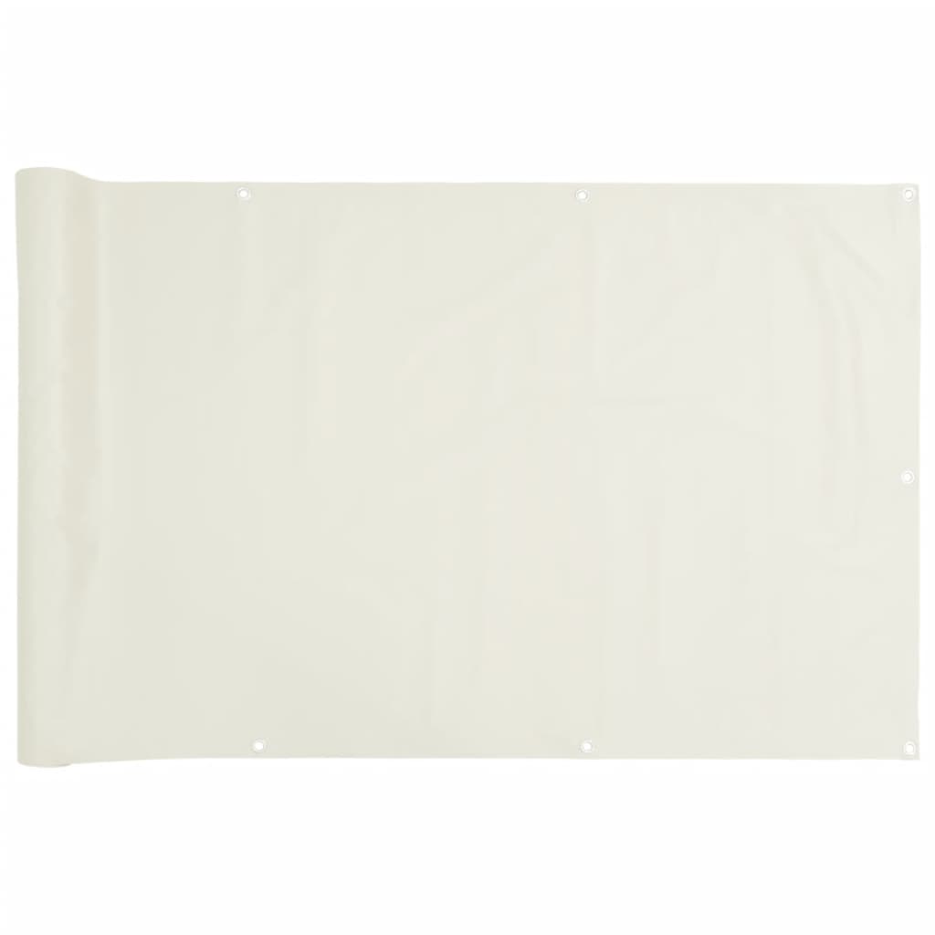 vidaXL balkona aizslietnis, PVC, 600x120 cm, balts