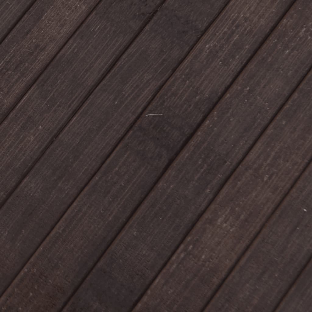 vidaXL paklājs, kvadrāta forma, tumši brūns, 100x100 cm, bambuss