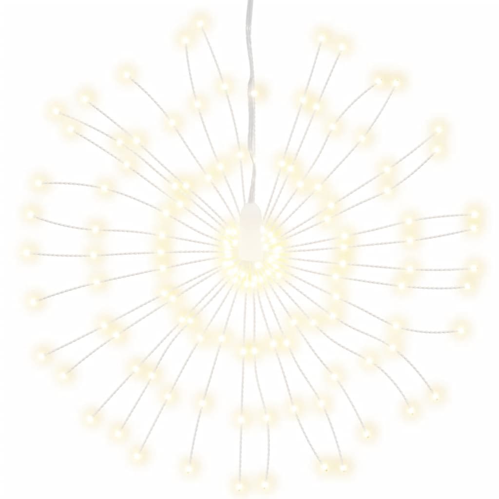 vidaXL Ziemassvētku lampiņas, 2 gab., silti baltas, 20 cm, 280 LED