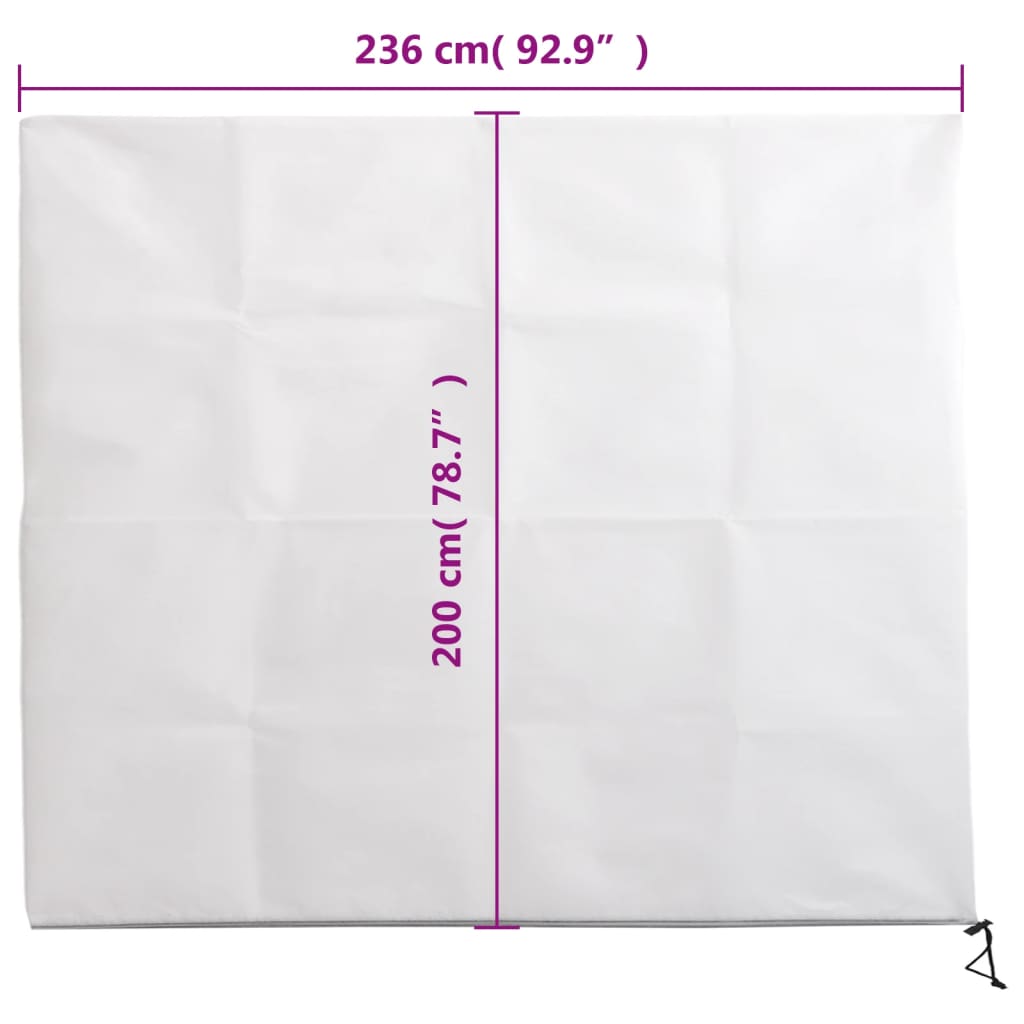 vidaXL augu pārsegi ar rāvējslēdzēju, 2 gab., 70 g/m², flīss, 2,36x2 m