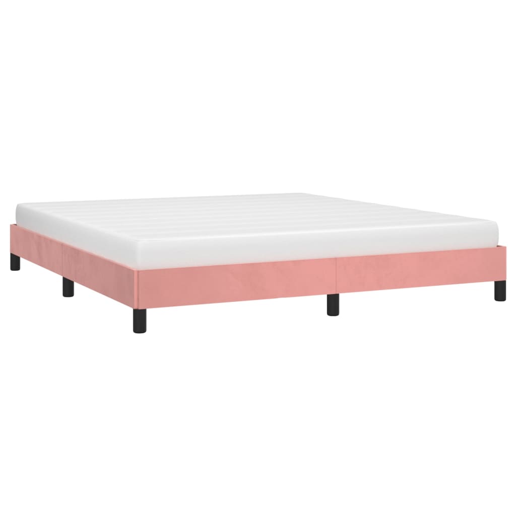 vidaXL gultas rāmis, rozā, 160x200 cm, samts