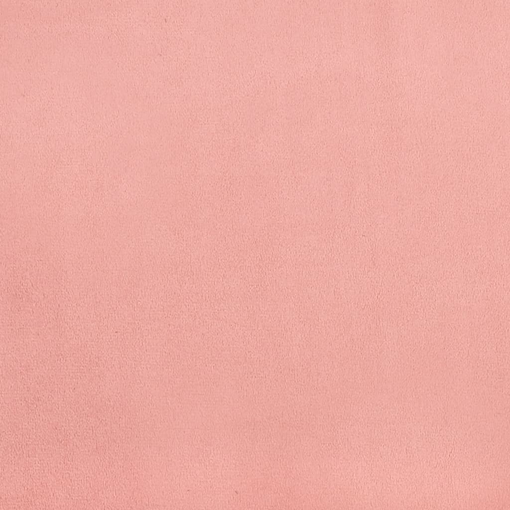 vidaXL gultas rāmis, rozā, 100x200 cm, samts